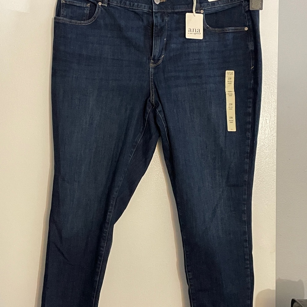 a.n.a Women's Dark Blue Jeans 22W NWT
